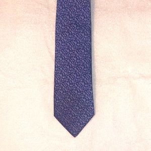 Navy Blue and Purple Hermes Neck Tie